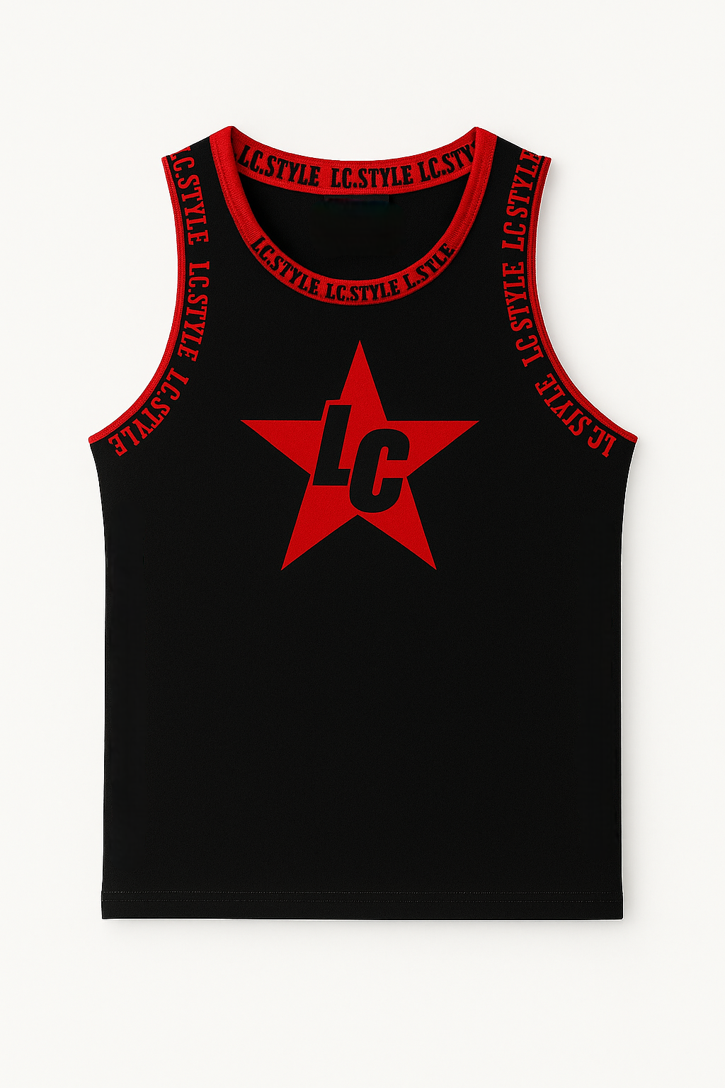 Red and Black Tank Top